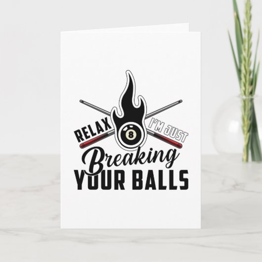 Pool Billiard Snooker 8 Ball Billiards Funny Gift Karte (Vorderseite)