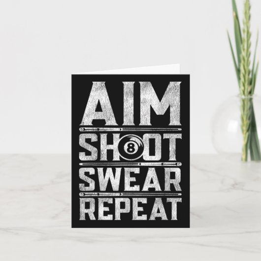 Pool Billiard Snooker Player Motivation Angebot Karte (Vorderseite)