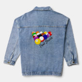 Pool Billiards Design Denim Jacket Jeansjacke (Rückseite)