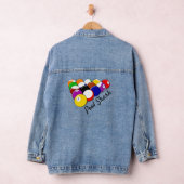 Pool Billiards Design Denim Jacket Jeansjacke (Hangar)