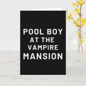 Pool Boy At The Vampire Mansion Karte (Gelbe Blume)