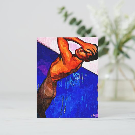 Pool Boy II V Postkarte (Stehend Vorderseite)