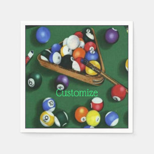 Pool-Bruch-Billard-Thema-Servietten Serviette