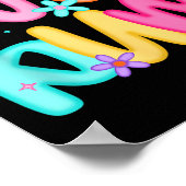 Pool Bum Flower Power Sommer Spaß Poster (Ecke)
