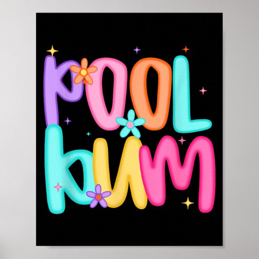 Pool Bum Flower Power Sommer Spaß Poster (Vorne)