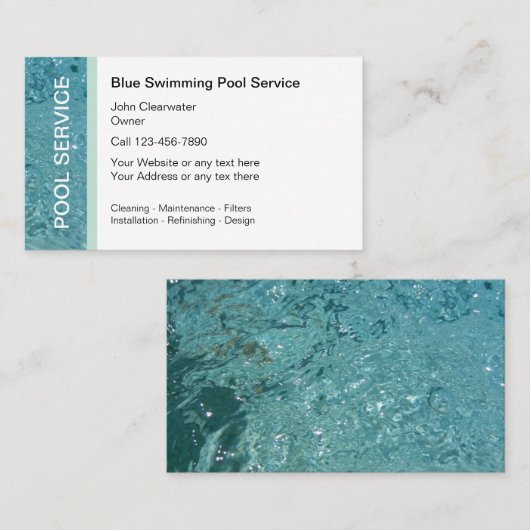Pool Business Cards Visitenkarte (Vorne/Hinten)