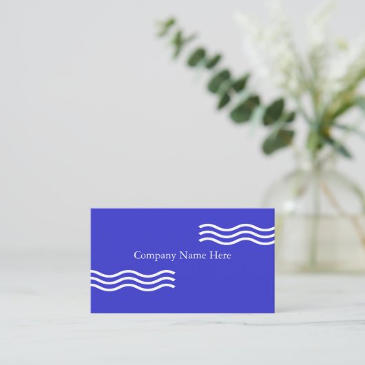 Pool Business Cards Visitenkarte (Stehend Vorderseite)