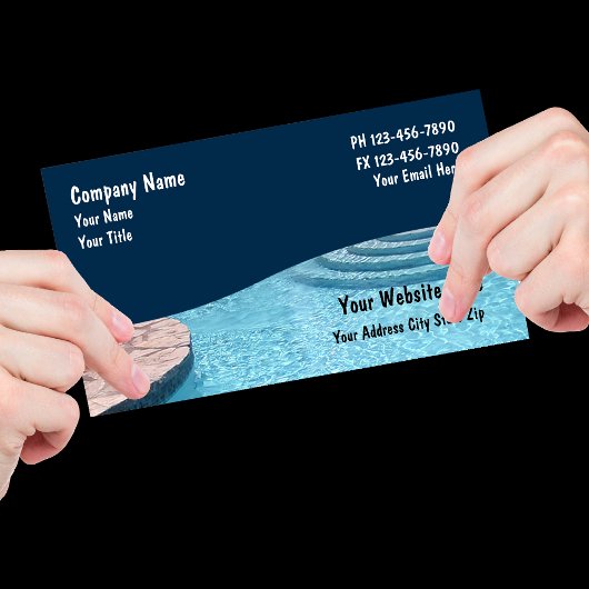 Pool Business Cards Visitenkarte