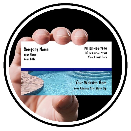 Pool Business Cards Visitenkarte