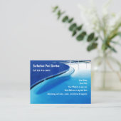 Pool Business Cards Visitenkarte (Stehend Vorderseite)