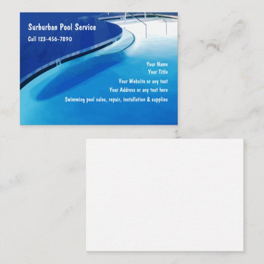 Pool Business Cards Visitenkarte (Vorne/Hinten)