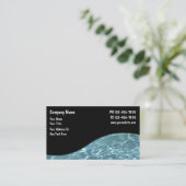 Pool Business Cards Visitenkarte (Stehend Vorderseite)