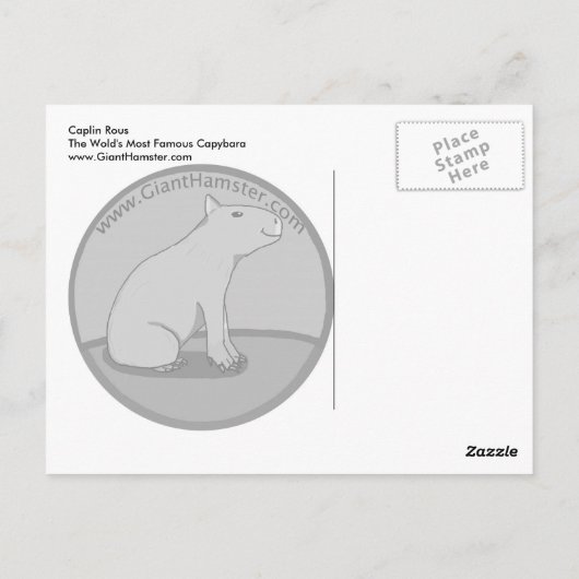 Pool Capybara Postkarte (Rückseite)