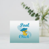 Pool Chick #3 Postkarte (Stehend Vorderseite)