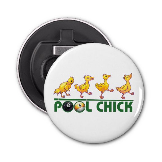 Pool Chick Flaschenöffner (Vorderseite)