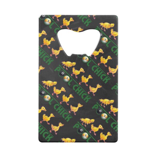 Pool Chick Kreditkarten Flaschenöffner (Vorderseite)