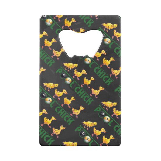 Pool Chick Kreditkarten Flaschenöffner (Rückseite)