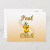Pool Chick Postkarte (Vorne/Hinten)