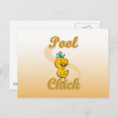 Pool Chick Postkarte (Vorne/Hinten)