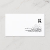Pool Cleaner Bold Monogram Blue Water BusinessCard Visitenkarte (Rückseite)