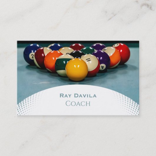Pool Coach Billiard Visitenkarte (Vorderseite)