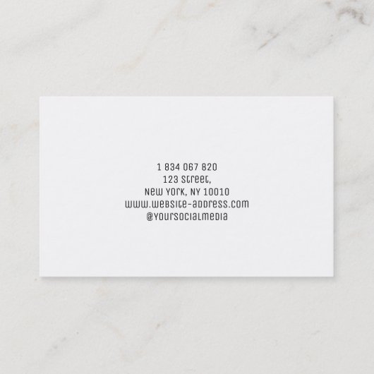 Pool Coach Billiard Visitenkarte (Rückseite)