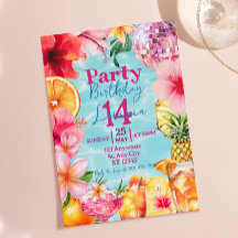 Pool-Cocktail-Party-Tropischer-Sommer-Geburtstag