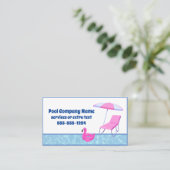 Pool Company Water und Floatie Visitenkarte (Stehend Vorderseite)