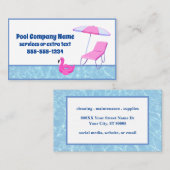 Pool Company Water und Floatie Visitenkarte (Vorne/Hinten)
