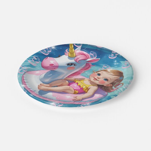 Pool Days Pappteller (Schrägansicht)