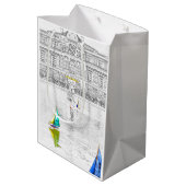 Pool des Luxembourg Garden - Paris Mittlere Geschenktüte (Rückseite Schrägansicht)