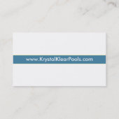 Pool-Dienstleistungsunternehmen-Karte Visitenkarte (Rückseite)