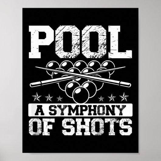 Pool eine Symphonie von Shots Ckprint Pool Player Poster (Vorne)