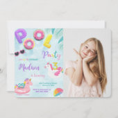 Pool Einladung zum Geburtstag, Foto Einladung (Vorderseite)