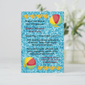 Pool-Fischball - 3x5 Pool-Party Einladung (Stehend Vorderseite)