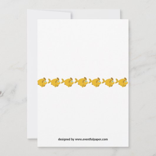 Pool-Fischball - Pool-Party Einladung (Rückseite)