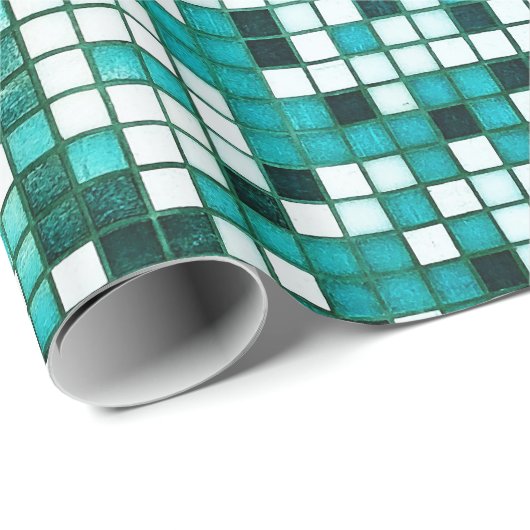 Pool-Fliesen Geschenkpapier (Rolleneckpunkt)