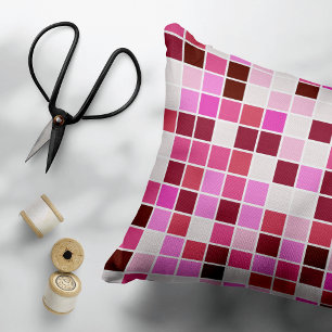 Pool Fliesen, rosa Mosaikfliesen, geometrisches Mu Dekokissen