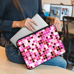 Pool Fliesen, rosa Mosaikfliesen, geometrisches Mu Laptopschutzhülle