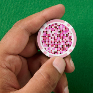 Pool Fliesen, rosa Mosaikfliesen, geometrisches Mu Pokerchips
