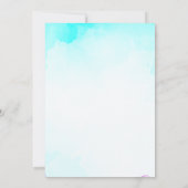 Pool Float Brillen Blume Geburtstagsparty Einladung (Rückseite)