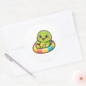 Pool Float Fun Runder Aufkleber (Umschlag)