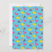 Pool Floating Gemustert Pool Party Custom Einladung (Rückseite)