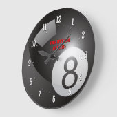 Pool Game | Best Player Große Wanduhr (Winkel)