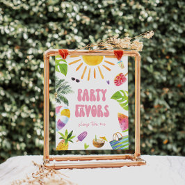 Pool-Gastgeschenke Geburtstagssignatur Poster