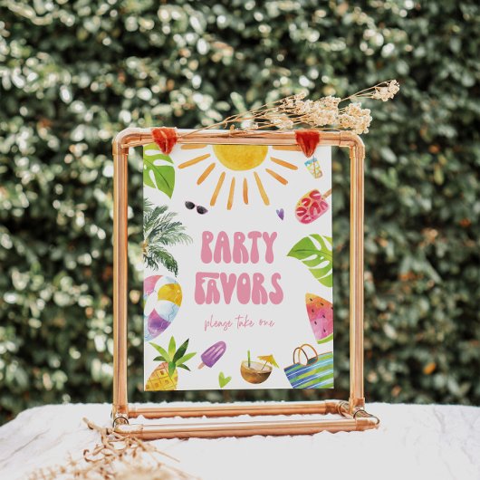 Pool-Gastgeschenke Geburtstagssignatur Poster