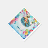 Pool-Geburtstagsfeier für Katzenliebhaber Serviette (Ecke)