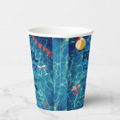 Pool Geburtstagsparty Begrüßung Pappbecher (Rechts)