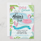 Pool Geburtstagsparty Einladung (Vorderseite)