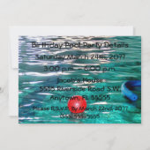 Pool Geburtstagsparty Einladung (Rückseite)